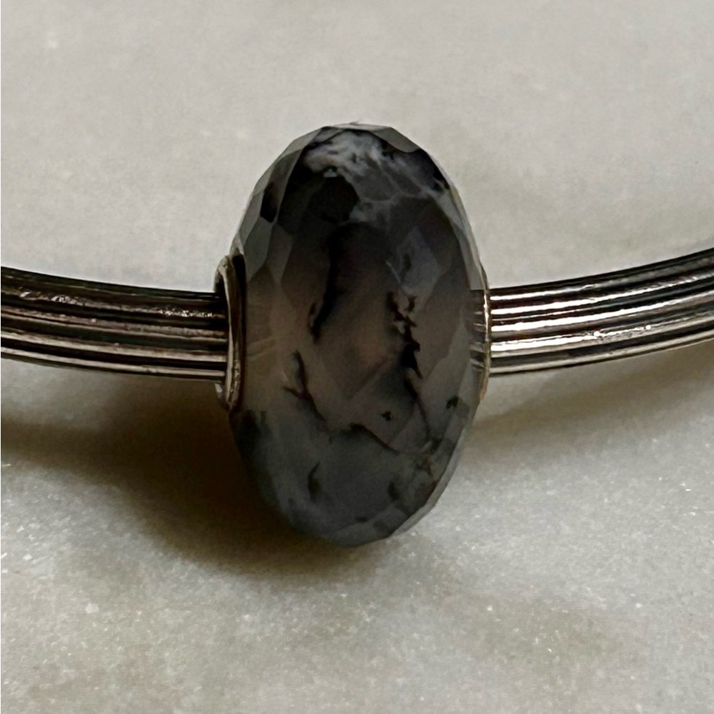 Trollbeads Snowflake Obsidian Gemstone Bead